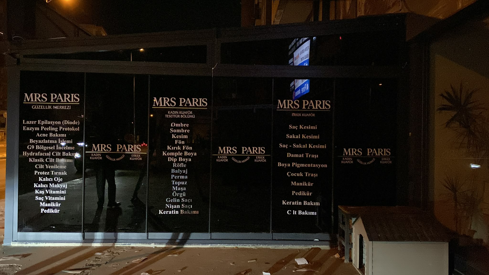 MackBear Coffee storefront window vinyl and cut lettering